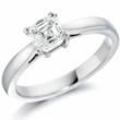 Asscher Cut Solitaire Diamond Ring